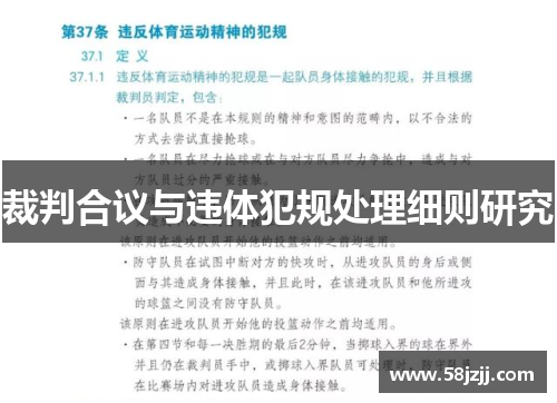 裁判合议与违体犯规处理细则研究